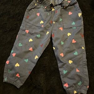 Kids Heart Print Pants - Multicolor